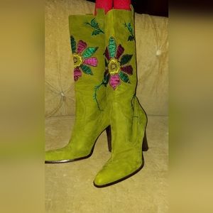 Vince Camuto Imagine Green Suede Boots